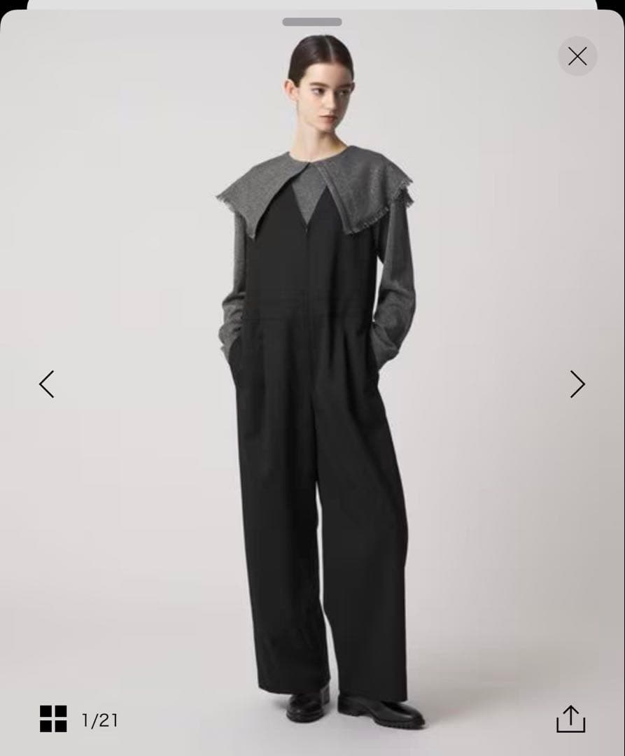 drawer ドゥロワー　WINTER1 12Gショールカラーニット　サイズ1