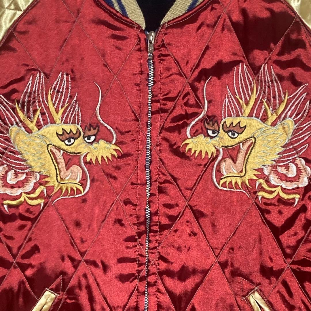 【美品】テーラー東洋 別珍 スカジャン M 虎 鷲 龍 日本地図 ヴィンテージ