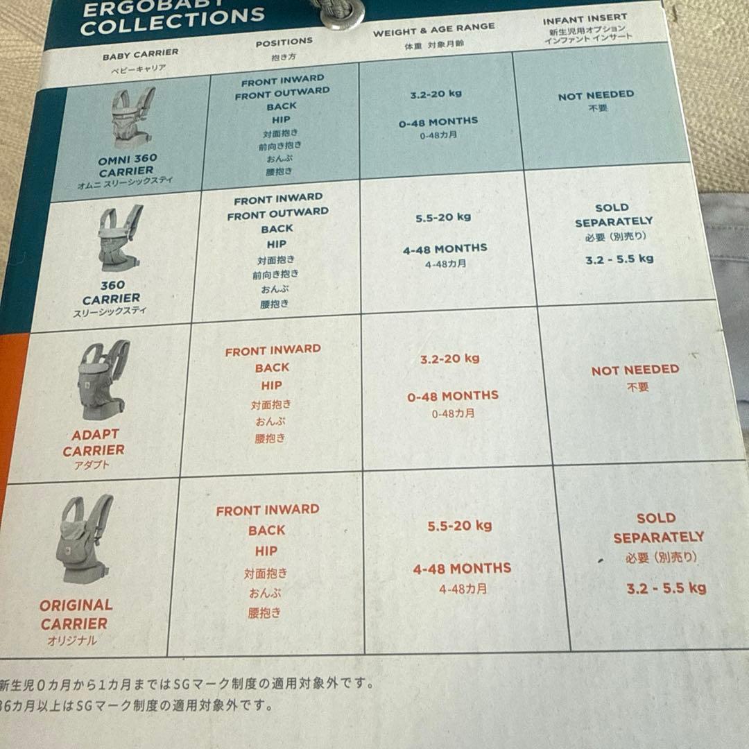 ergobaby だこ紐　Omni360 carrier