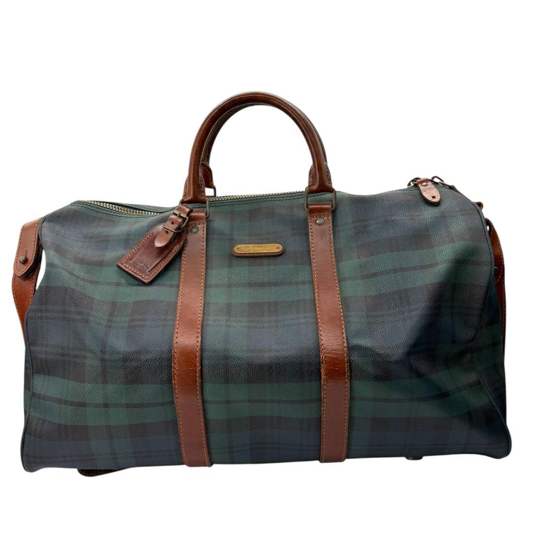 美品 ポロ ラルフローレン 2way ボストンバッグ グリーン 旅行 330A