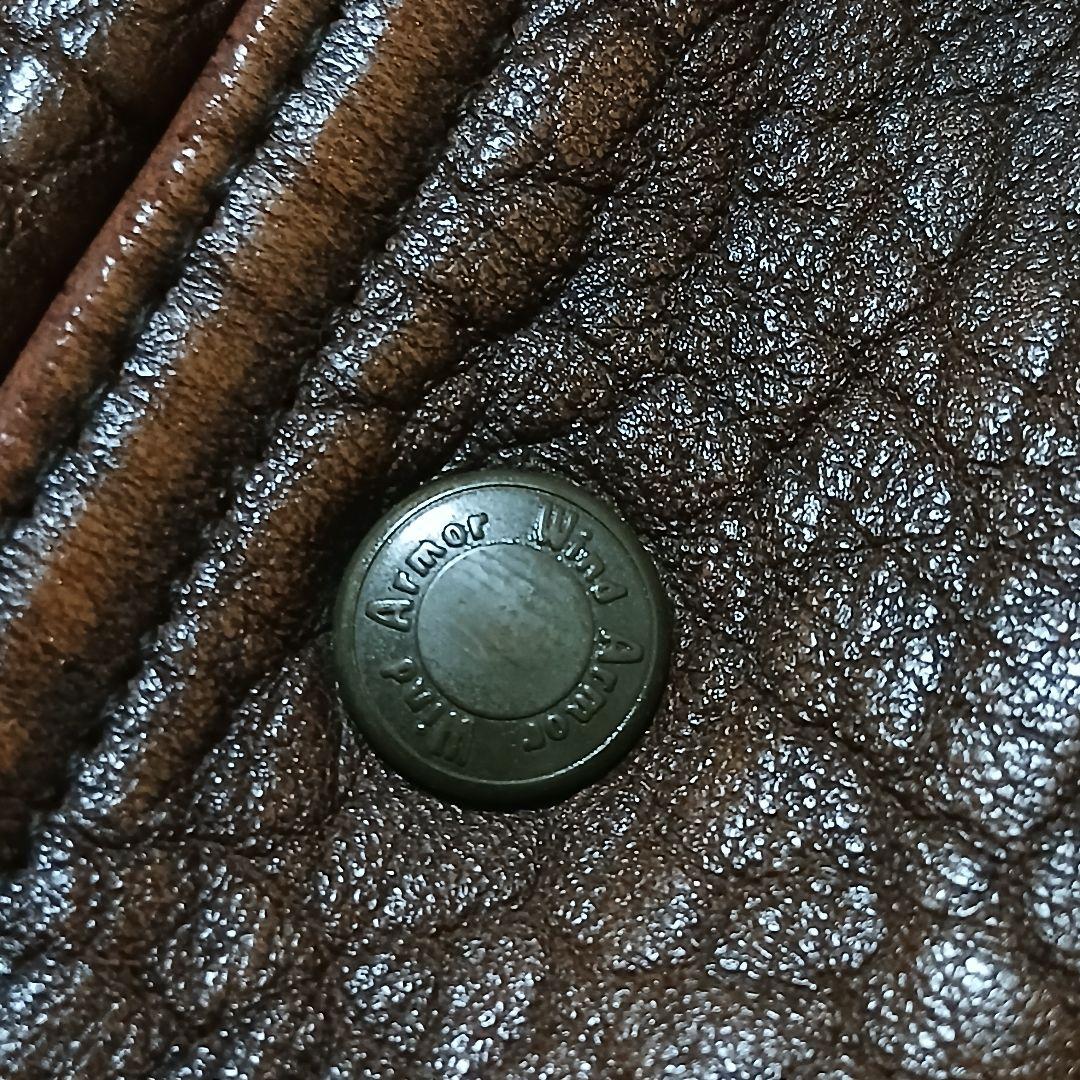 【希少サイズ】 Wind Armor 襟ボア G1レザージャケット 裏地総柄