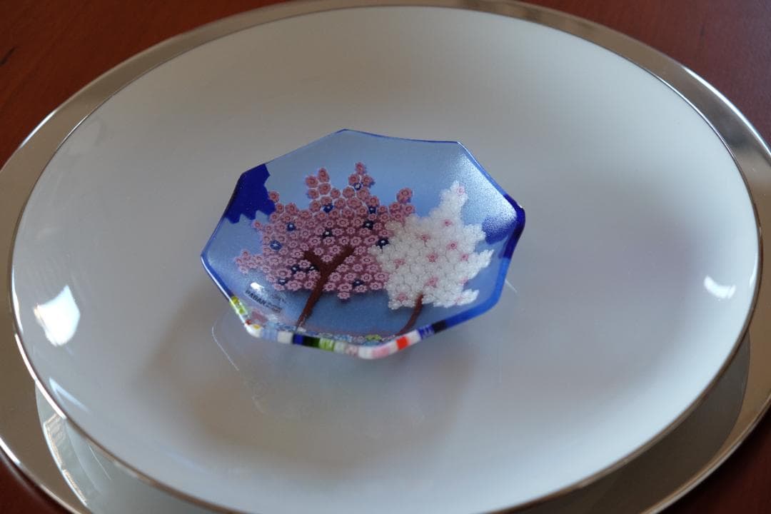 宮田 ミルフィオリ プレート ガラス 検索/藤田喬平/田子美紀/江波冨士子