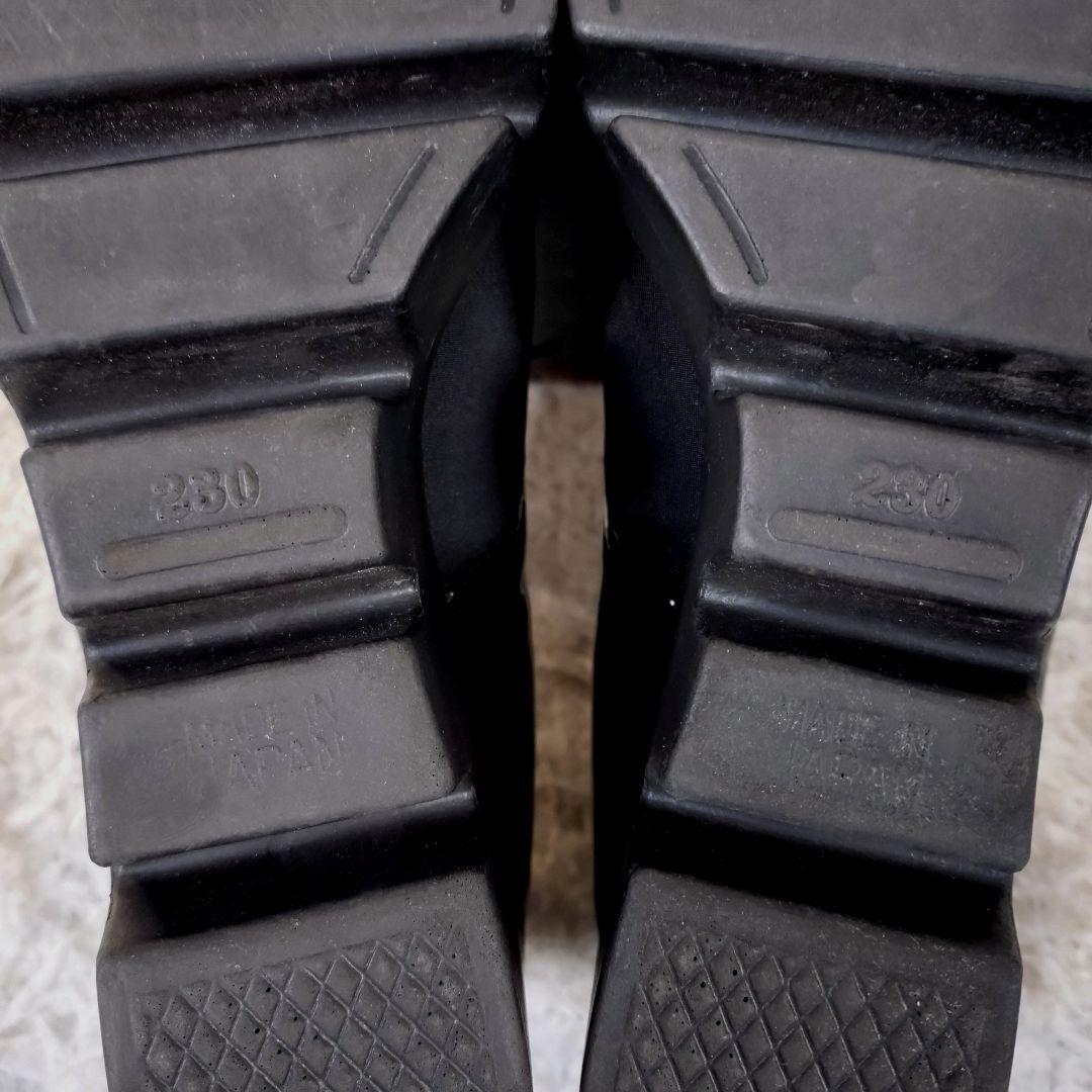 【極美品】HILLS AVENUE　ドレスシューズ　エナメル　切替　厚底　黒