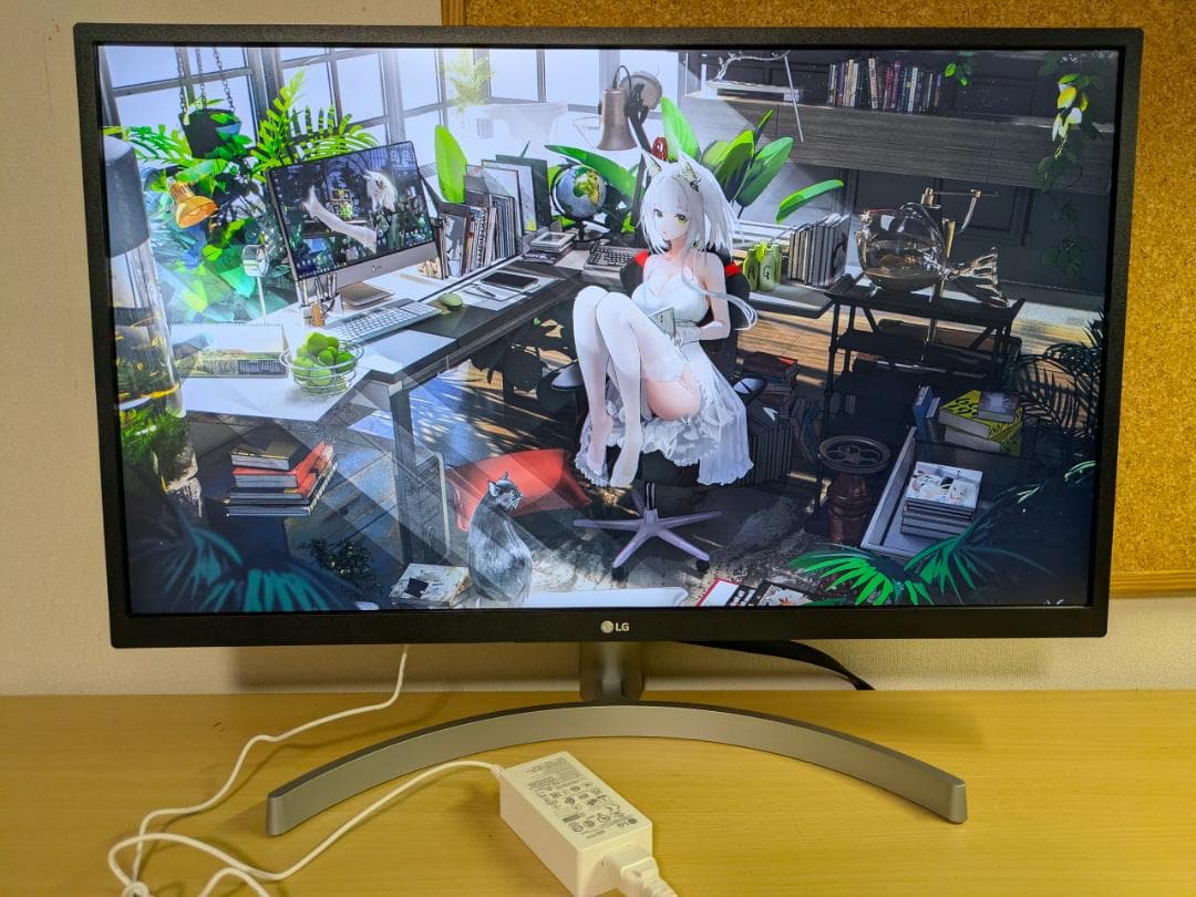 投入時間63 LG 4K IPS 27インチ モニター 27UL500-W