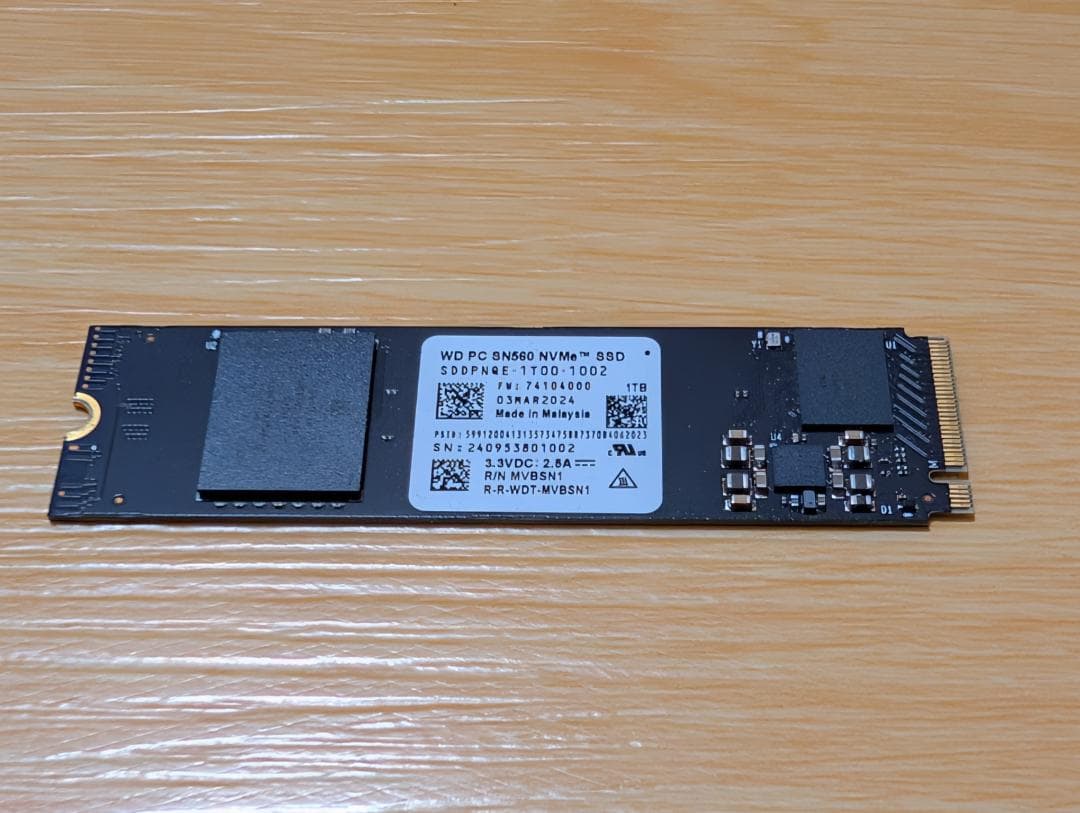 内蔵型SSD WD SN560 NVMe Gen4 M.2 SSD 1TB