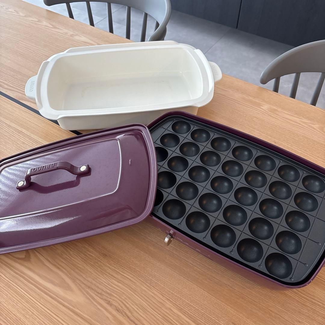 ク*中様 BRUNO☆ ブルーノ☆ホットプレート☆グランデ ☆深鍋　限定ワインレ