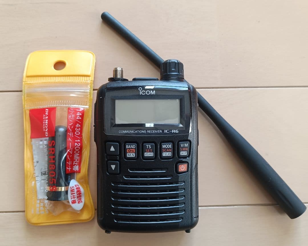 Icom IC-R6 ハンディ受信機　エアバンドスペシャル　miniアンテナ付