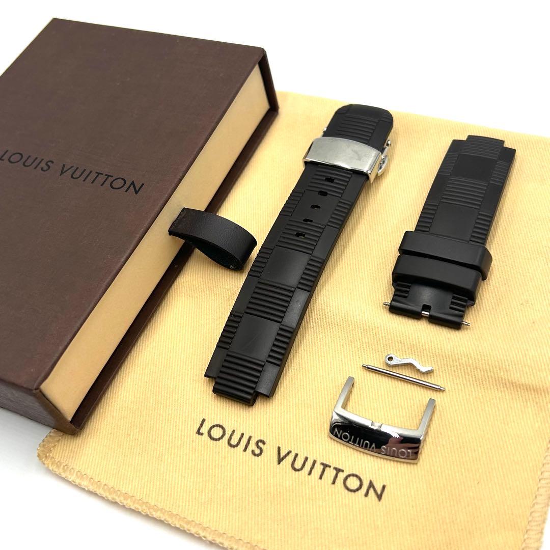 【極美品】 正規品 ルイヴィトン タンブール ラバーベルト ダミエ ブラック