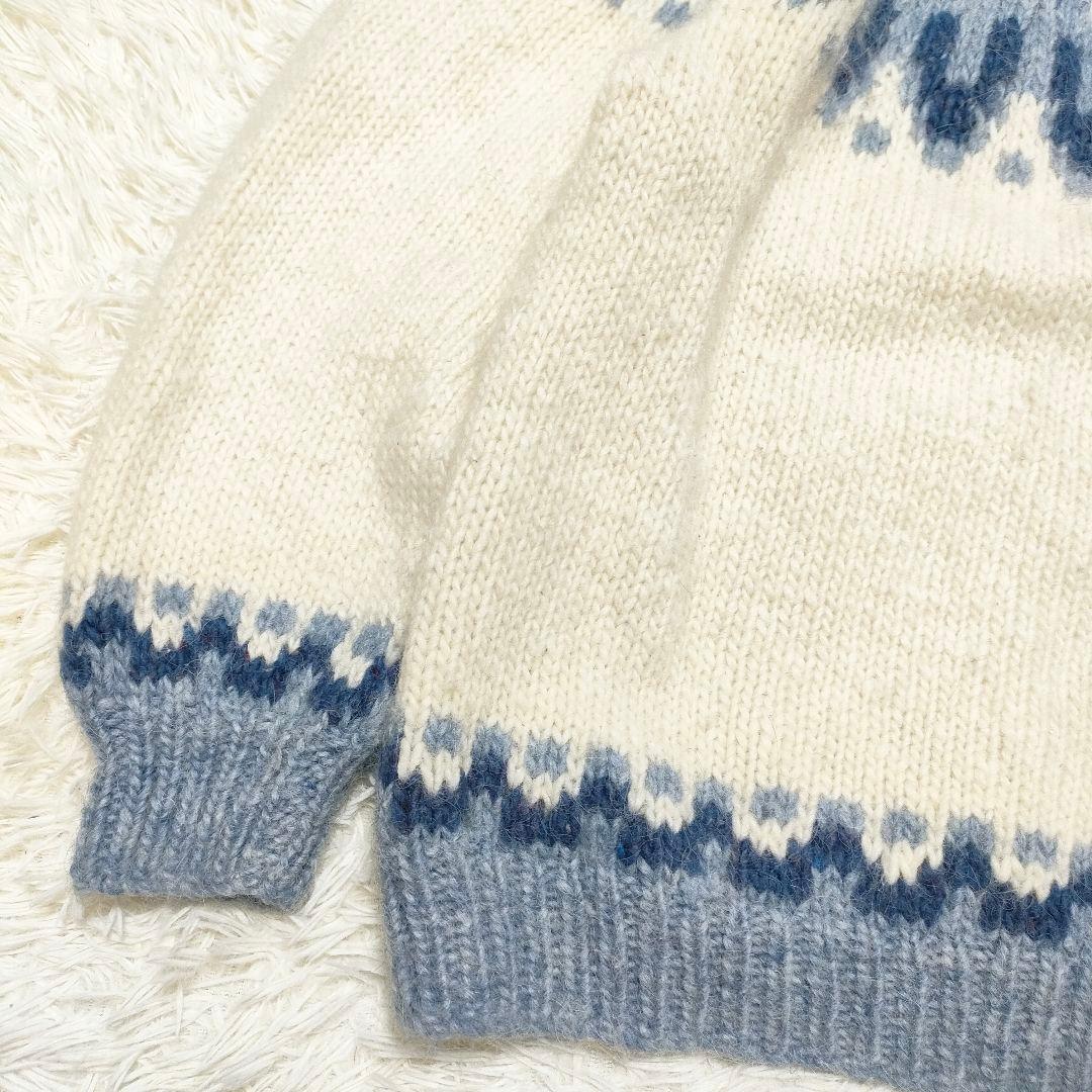 シェットランド　セーター　ノルディック柄　肉厚ピュアウール100%　XL〜XXL