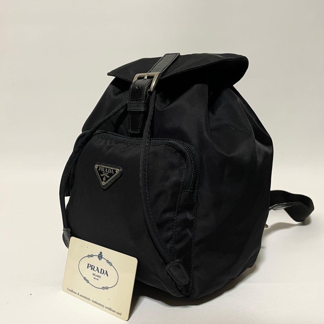 【美品】PRADA プラダ　リュック　バックパック　ナイロン　ブラック　黒