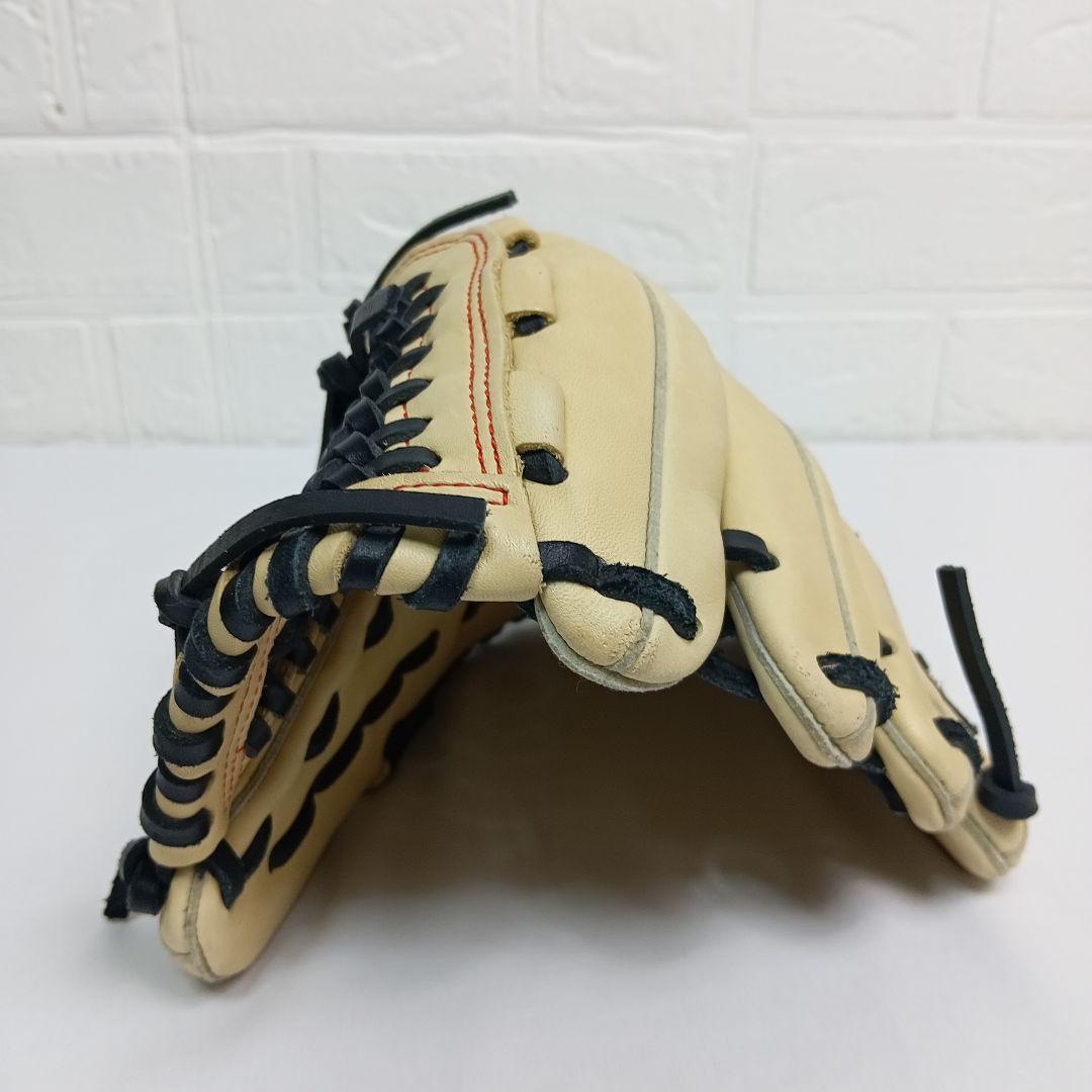 【美品】ミズノ　MZSofter　大人用　軟式グローブ　クリーム　オールラウンド