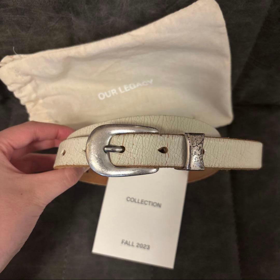 our legacy 2cmベルト 80 ホワイト