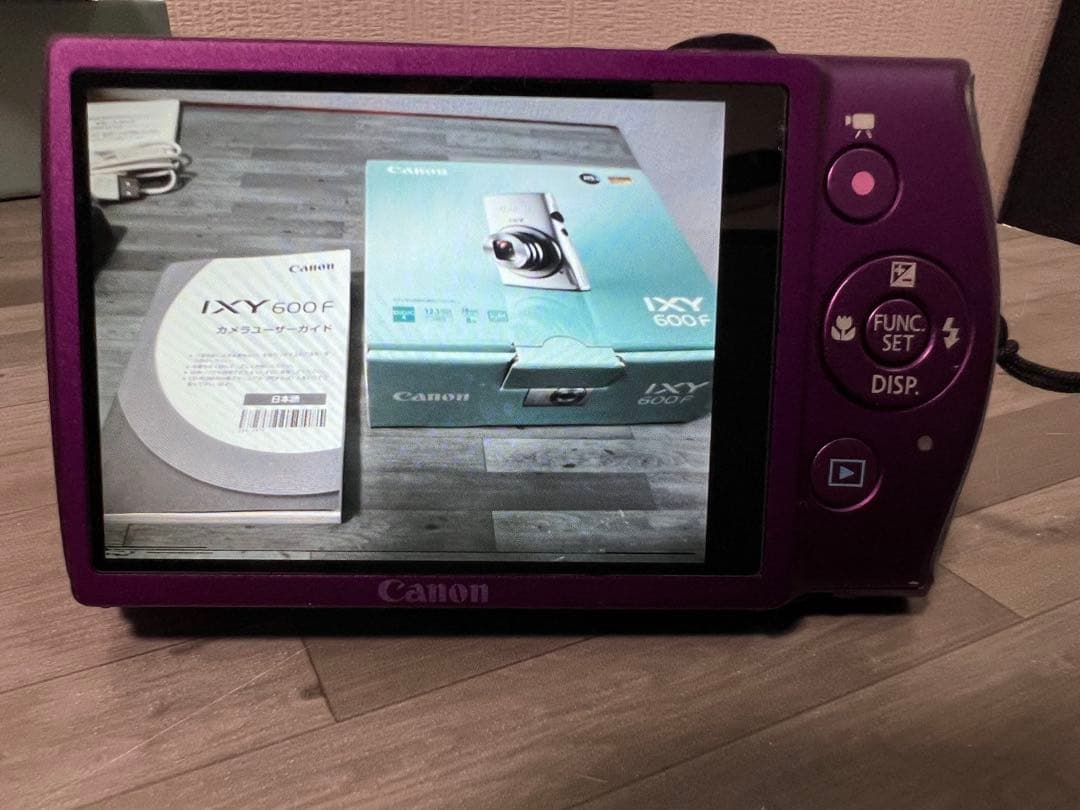 【良品】Canon IXY 600 F デジタルカメラ(パープル)【純正ケース】