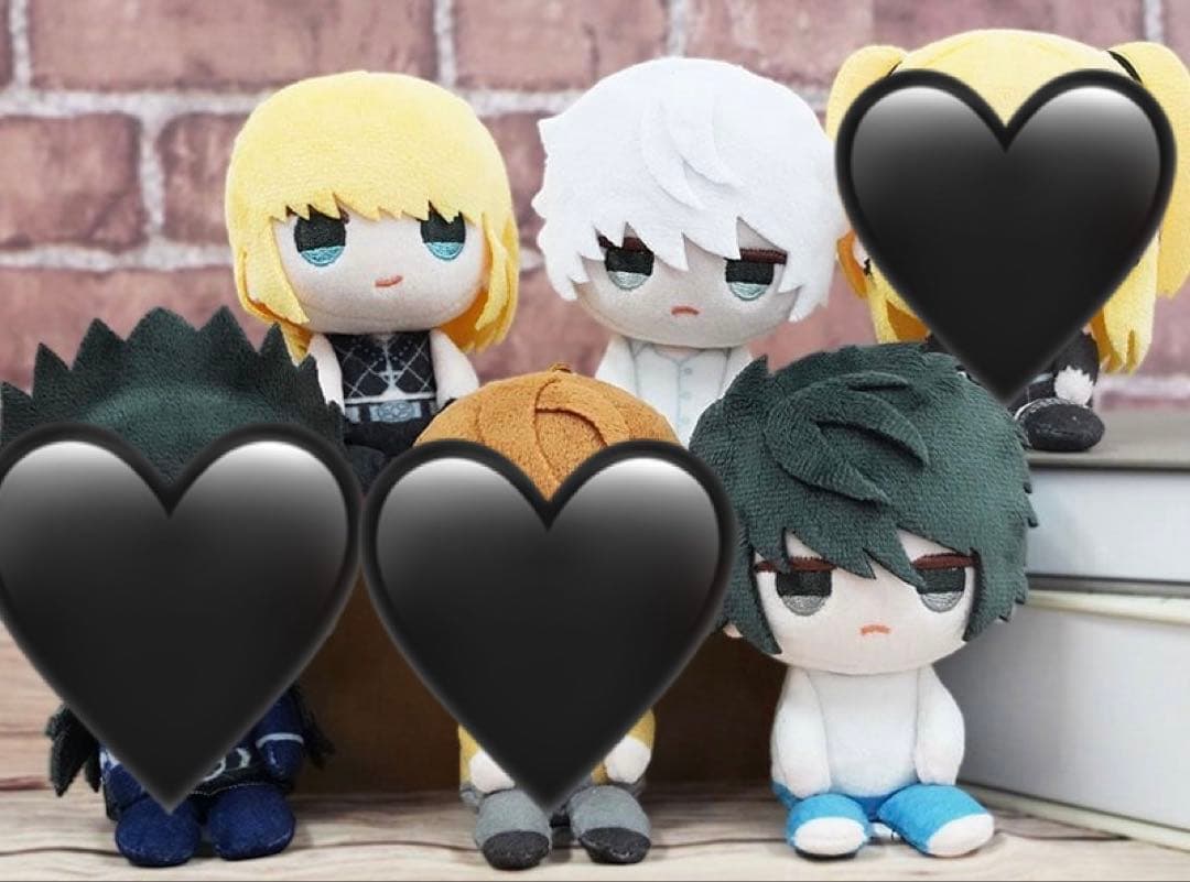 デスノート おすわりくらぶ　ぬいぐるみマスコット　メロ　ニア　L セット