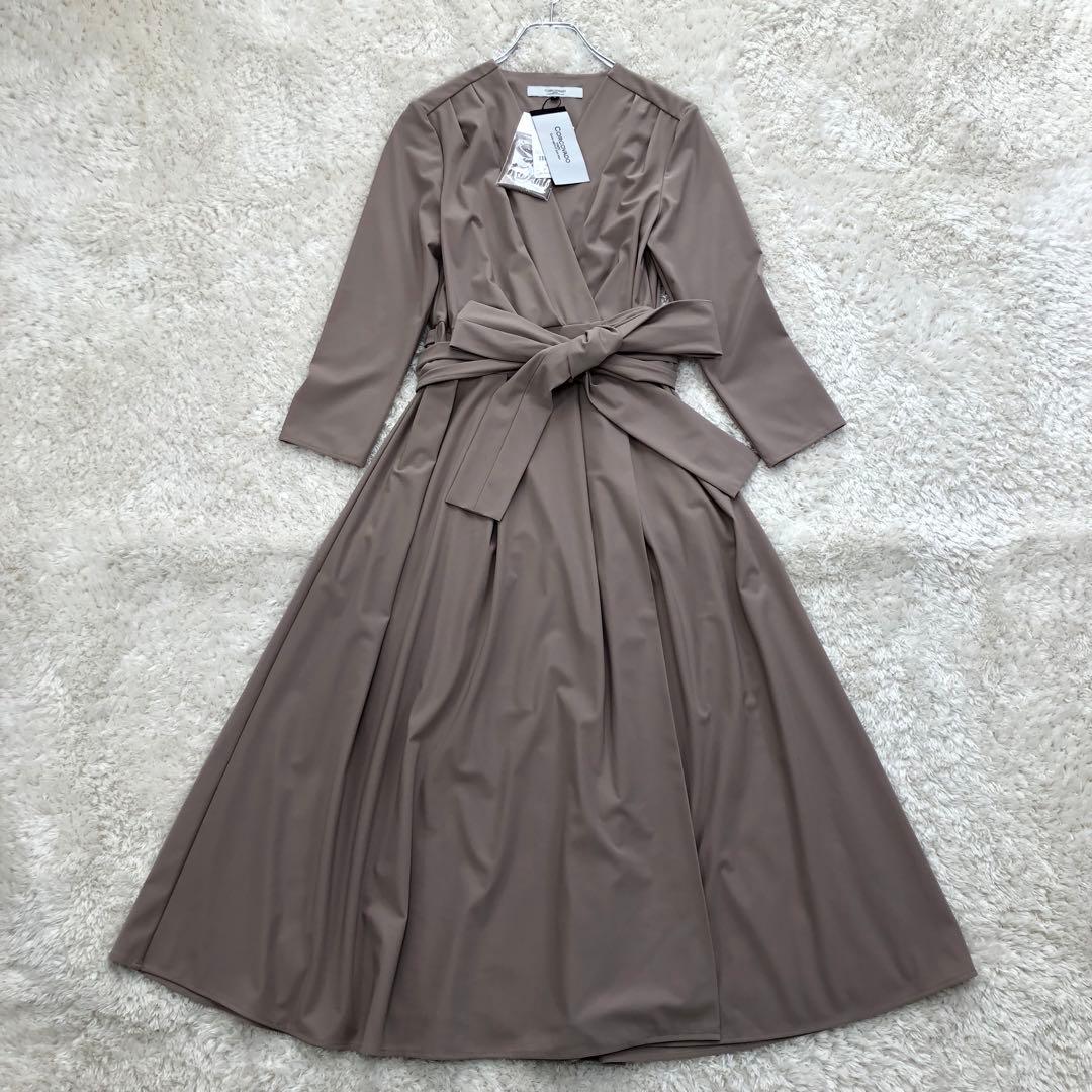 未使用品 CORCOVADO カシュクールワンピース S ベージュ