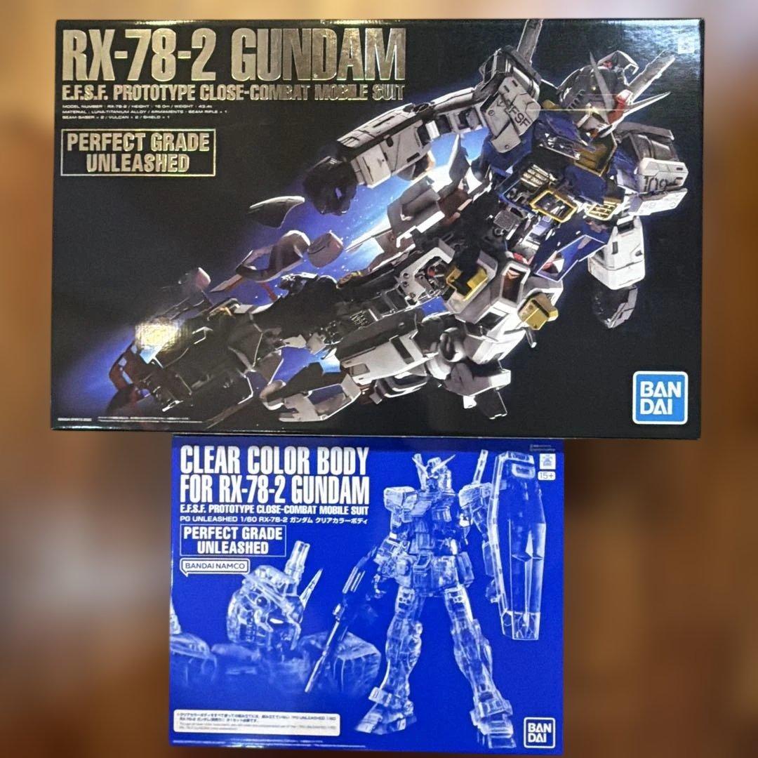 ゆ*☆様 PG UNLEASHED ガンダム　本体　クリアボディセット　未組み立