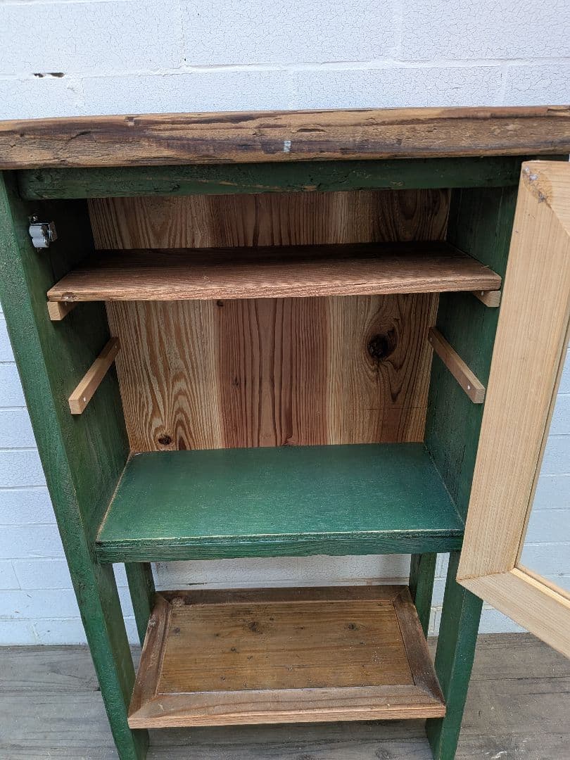 古材かざり棚　グリーン