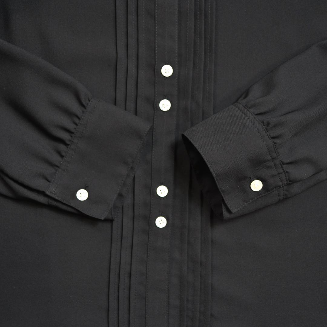 【極美品】FRED PERRYフレッドペリー ピンタッククレリックシャツM黒