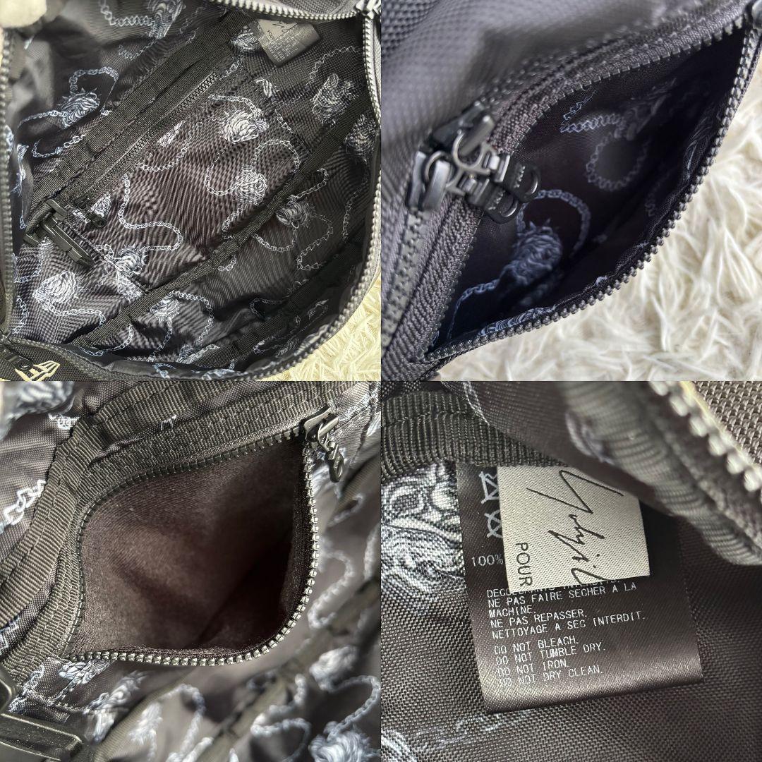 【激レア 美品】ヨウジヤマモト×ニューエラ　コラボボディバッグ　刺繍　ブラック