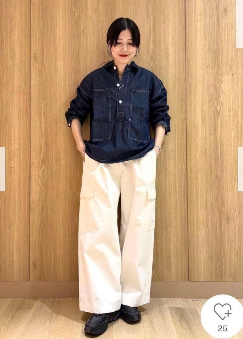 即日発送 入手困難 新品 かぐれ デニムプルオーバーシャツ INDIGO