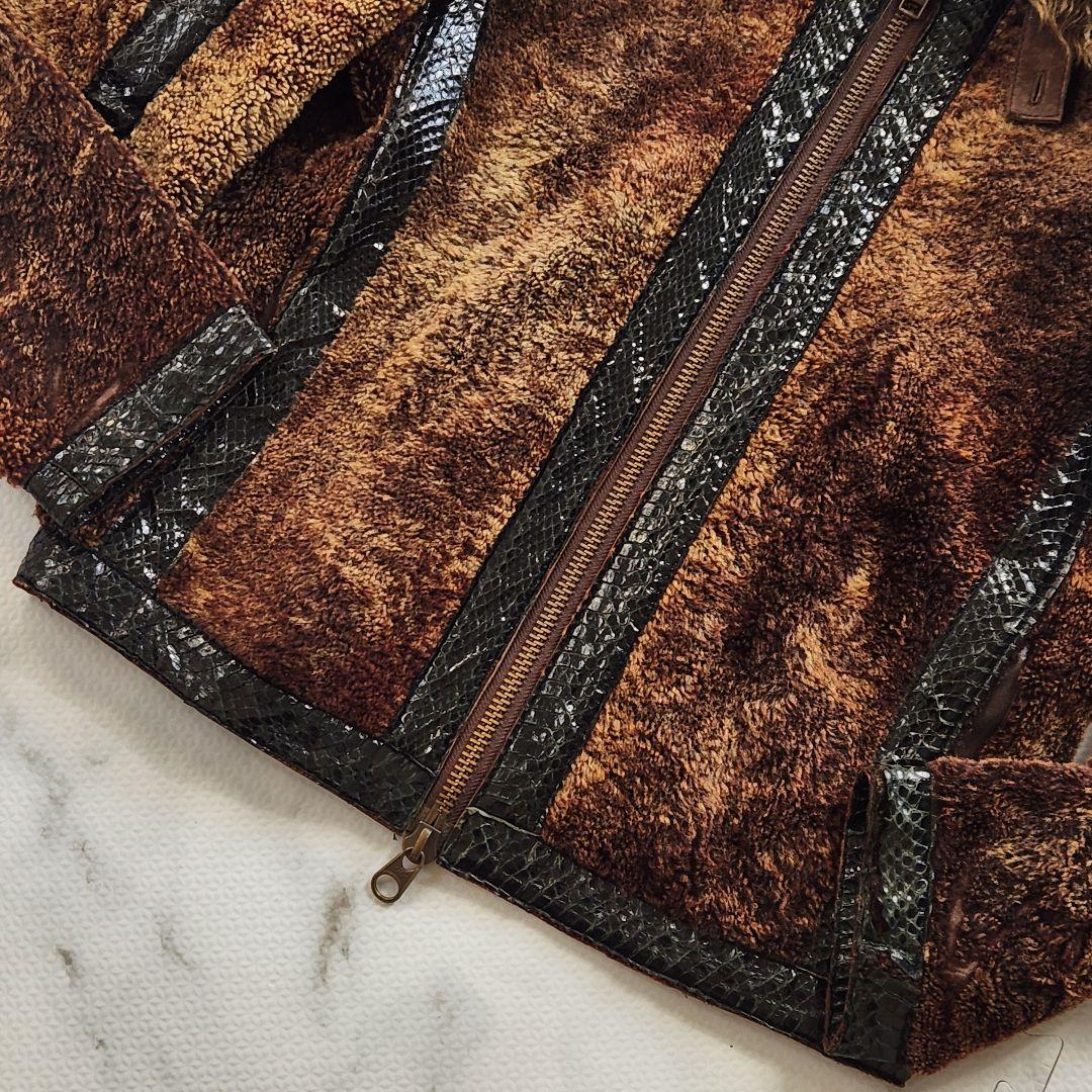 Gackt着用ブランド✨dkf グリズリージャケット リアルムートン 蛇革