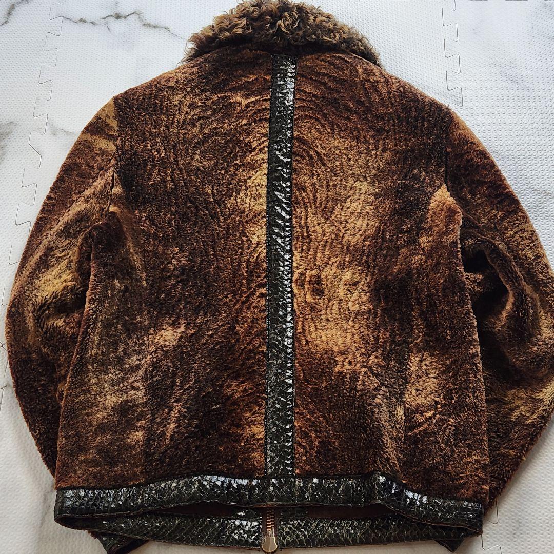 Gackt着用ブランド✨dkf グリズリージャケット リアルムートン 蛇革