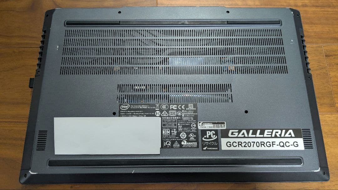 【最終値下げ】GALLERIA RTX2070Max-Q RAM32GB+冷却台