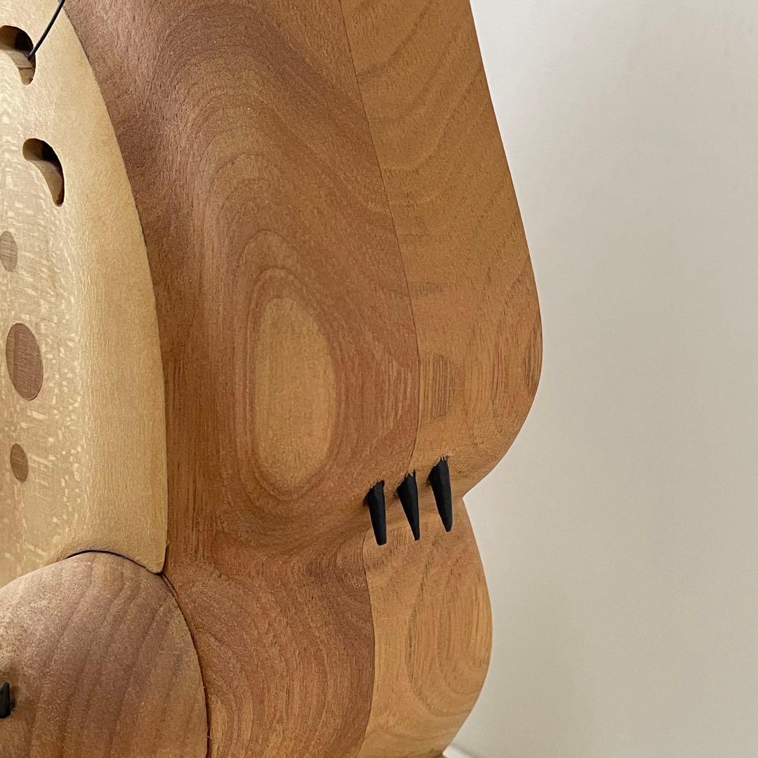 【 廃盤品 】トトロ 木製 時計 リズム時計工業 置き/掛け両用