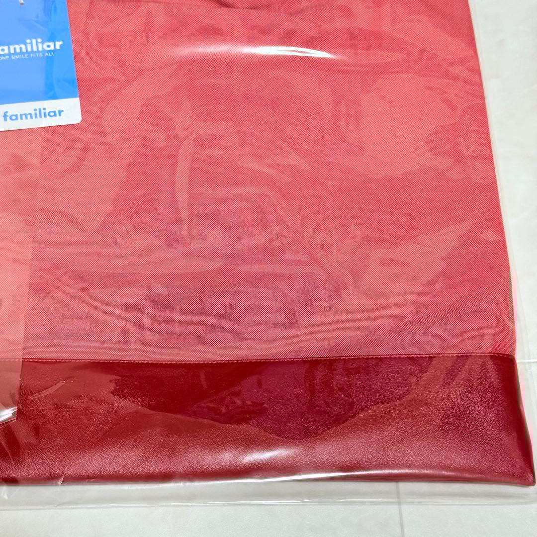 ファミリア デニムバッグ レッド 手刺繍 気になるあの子 手さげカバン