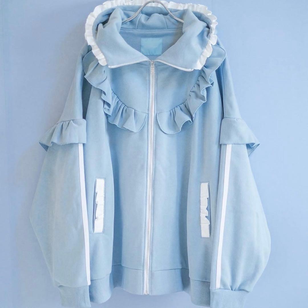 satoi パーカー　フリルパーカー　フーディ　Bigパーカー　クリーニング済み