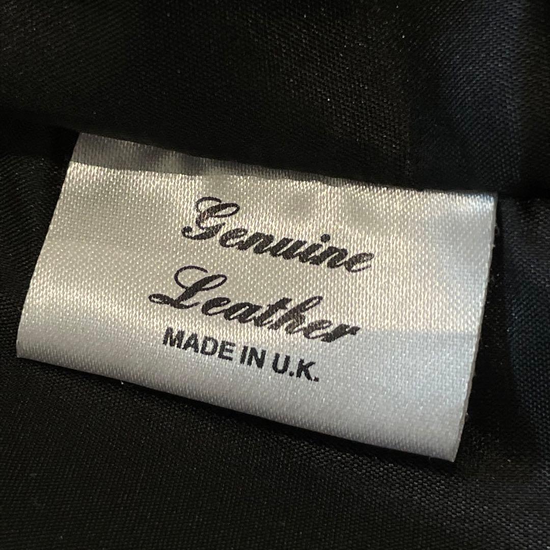 666 LEATHER WEAR レザージャケット ライダース 羊革 黒 英国製