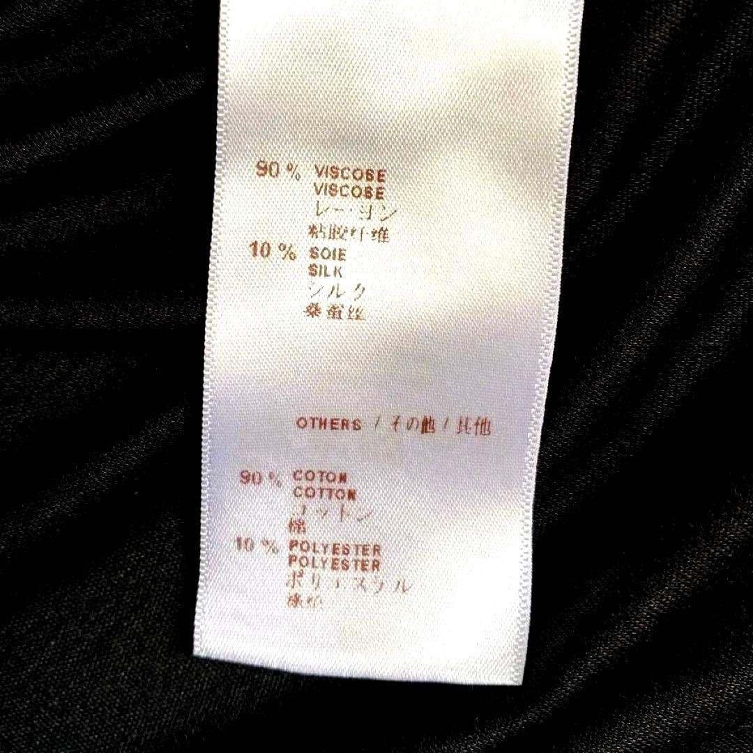【試着のみ　極美品】シルク混　ルイヴィトンブラウスブラック　Ｌサイズ　黒　レア品