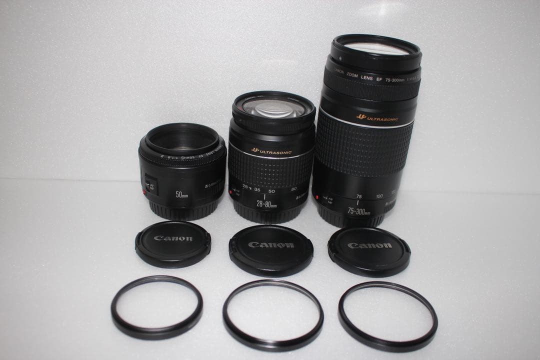 キャノン canon kiss x10 標準＆望遠＆単焦点トリプルレンズセット