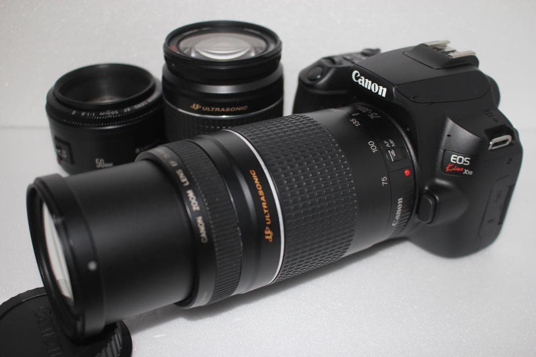 キャノン canon kiss x10 標準＆望遠＆単焦点トリプルレンズセット