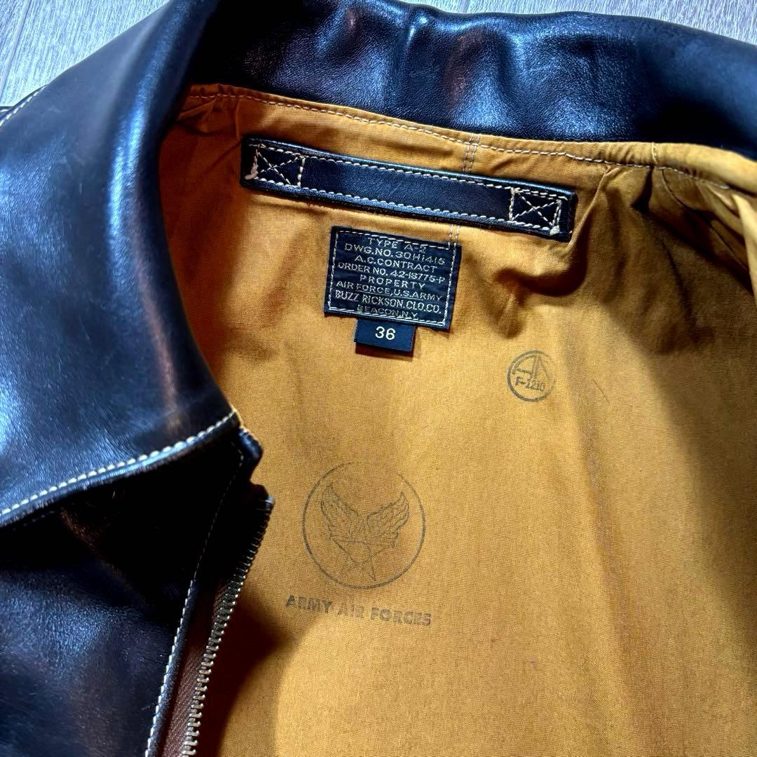 よんす❤️極美品❤️即購入OK❤️バズリクソンズ A-2 36 ❤️赤リブ❤️