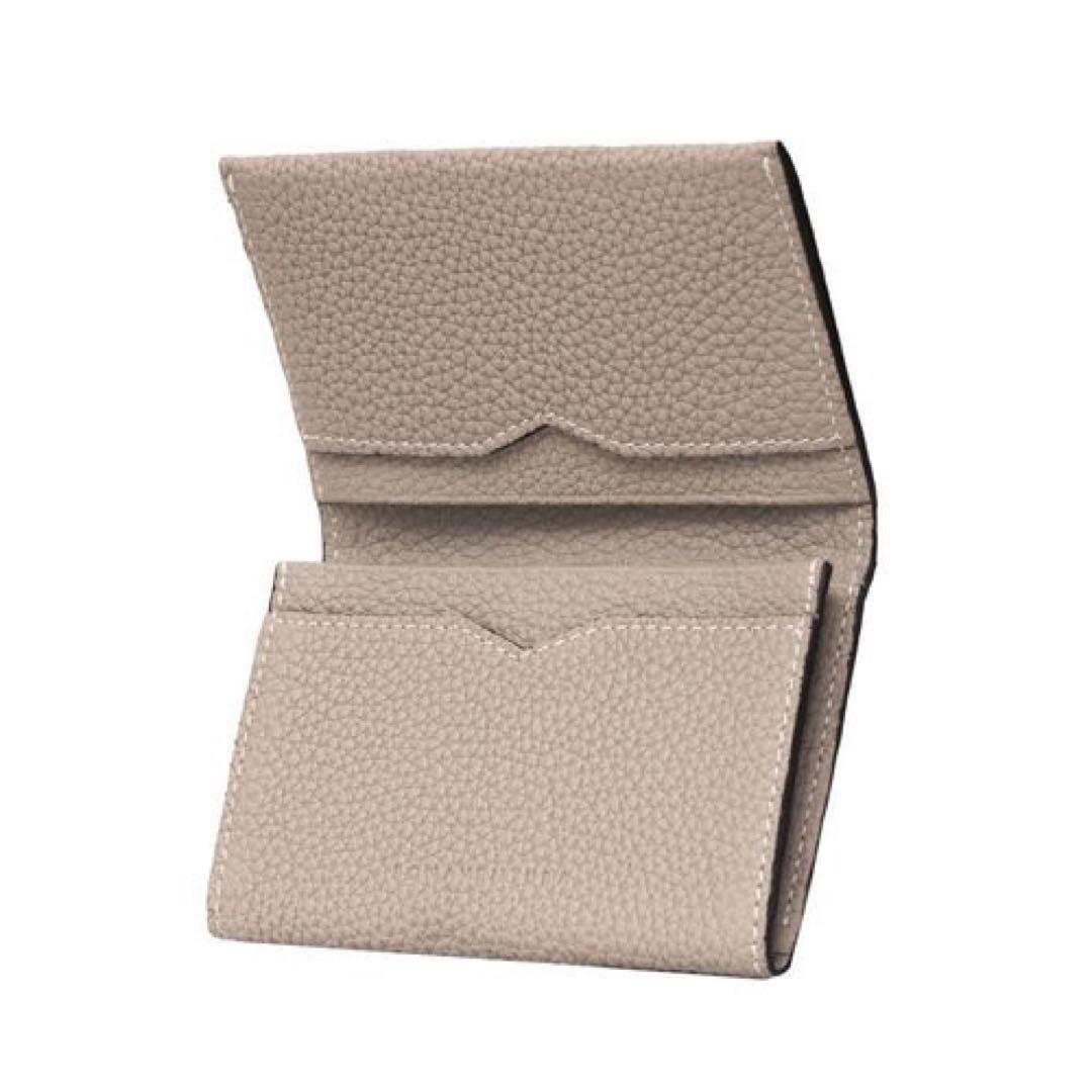 【美品・定価約40%OFF】ボナベンチュラ　名刺入れ　シュリンクレザー