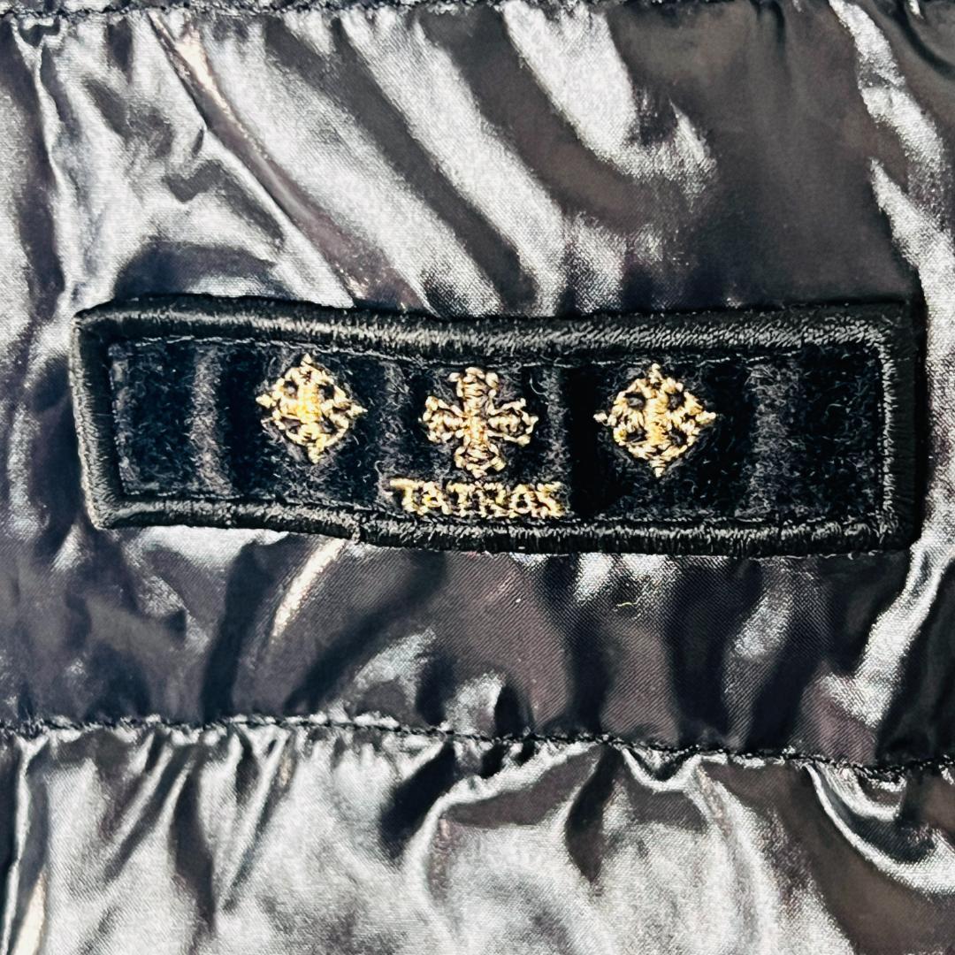 【タトラス】ダウンジャケット L 訳あり リアルファー リバーシブル 黒