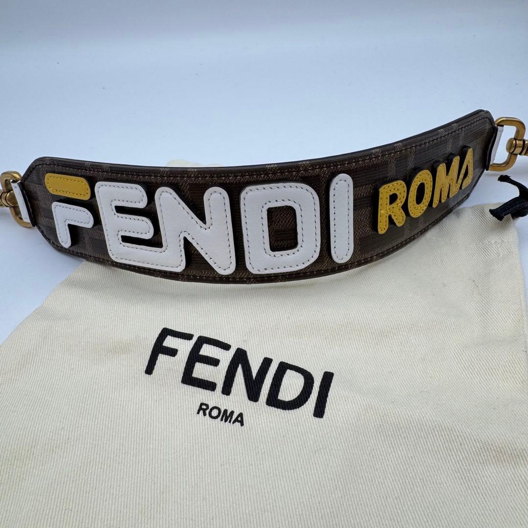 【保管袋付き】FENDI ストラップユー　FILA コラボ　レザー　ハンドル