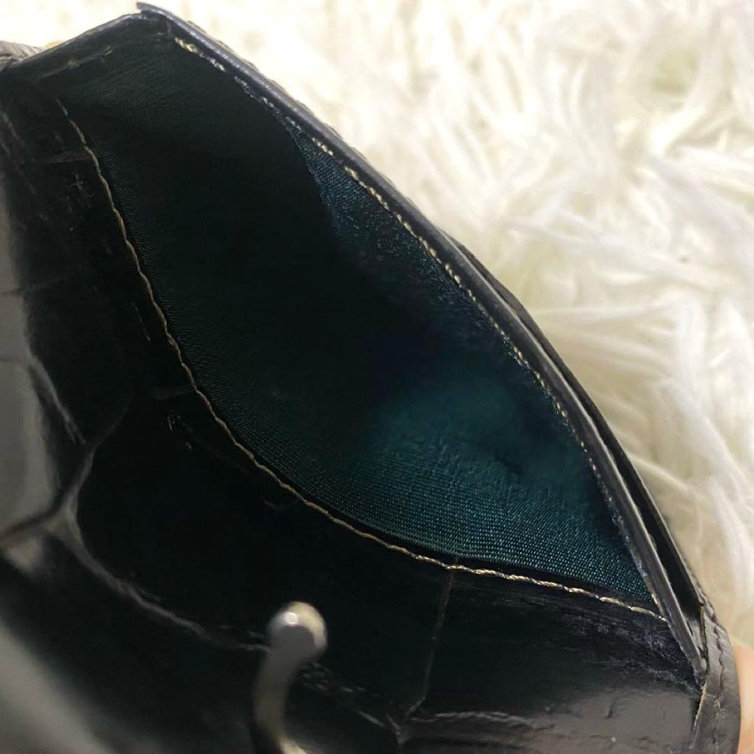 【良品✨】ポールスミス レザー クロコ型押し マネークリップ 黒