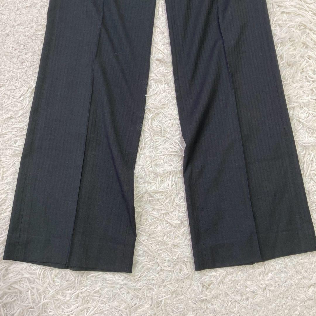 組曲 セットアップ パンツスーツ チャコール 2 オフィス フォーマル