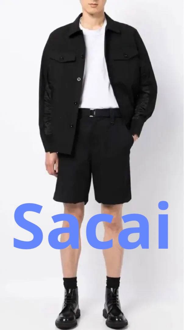 Sacai コットン&ナイロン　シャツ