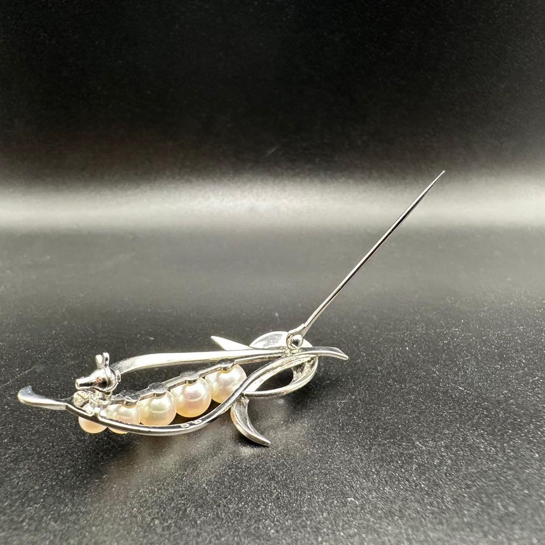 極美品✨　MIKIMOTO ミキモト　パール　ブローチ　ロゴ　刻印　1284