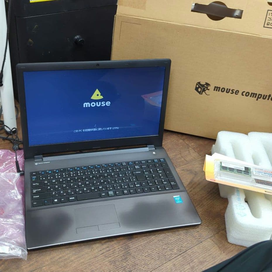MouseComputer Corei5 メモリ16GB SSD512GB初期化