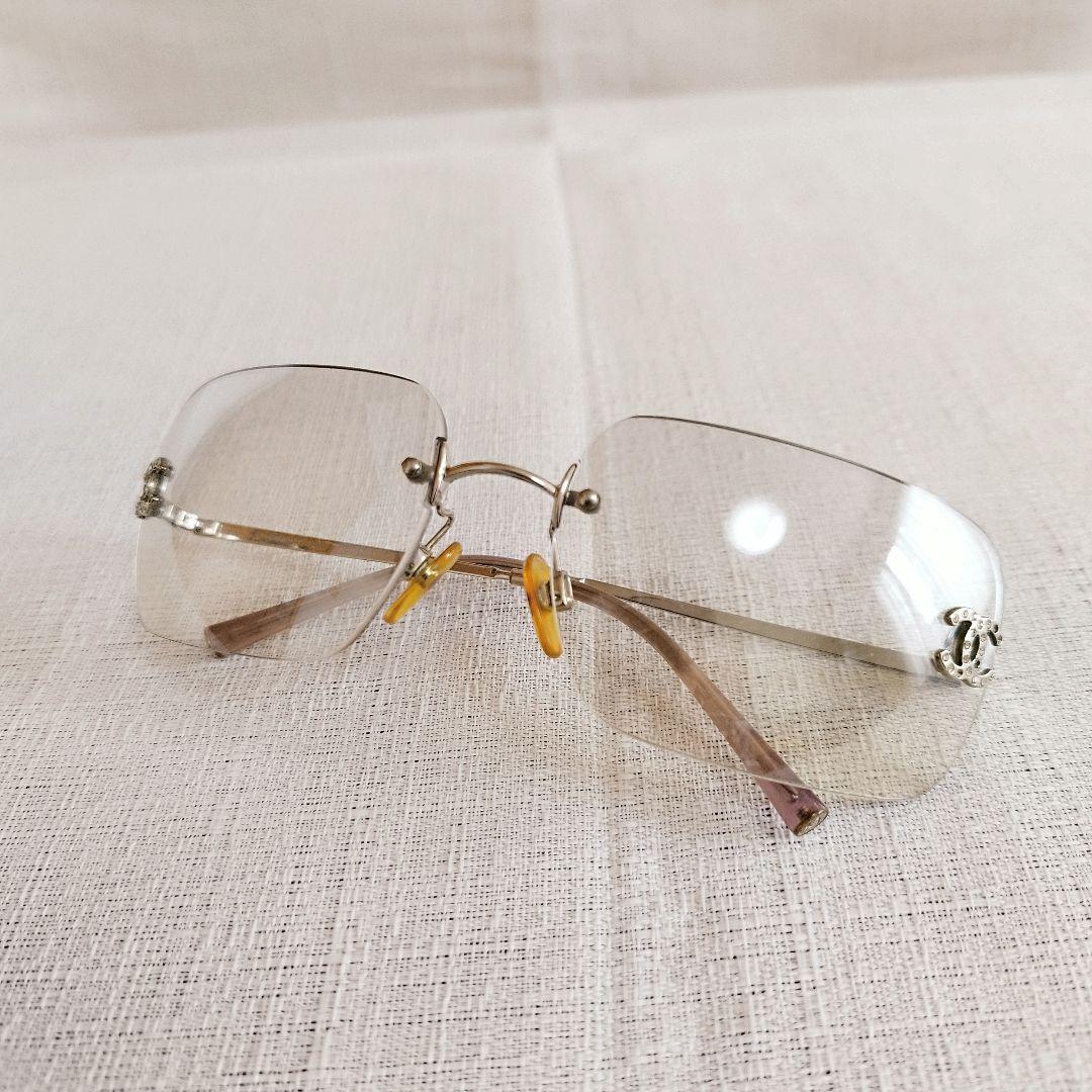 シャネル　サングラス　4017-D　ツーポイント　リムレス　ココマーク　ビジュー