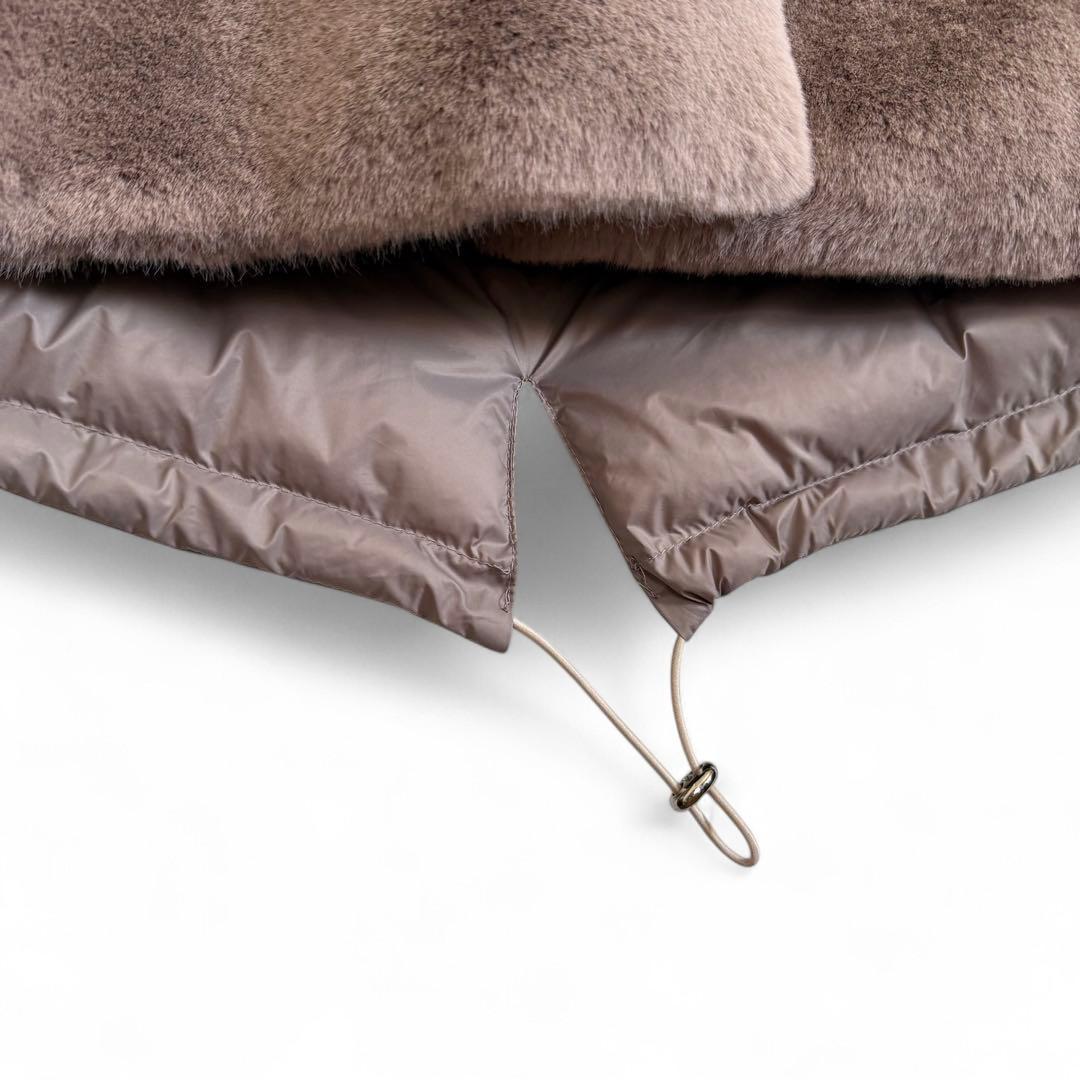 未使用 LOU ANDREA ふわふわファーダウンベスト リバーシブル