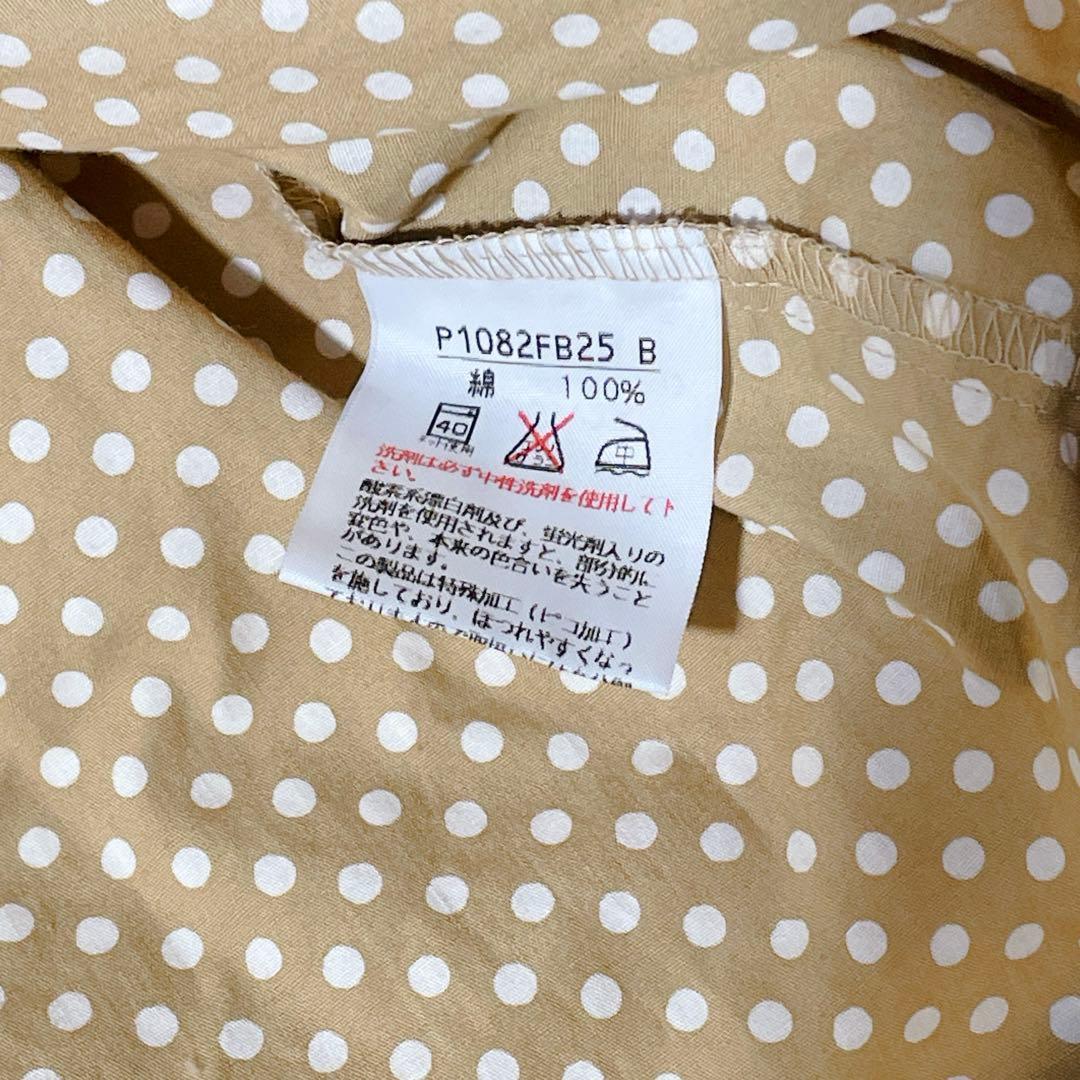 ピンクハウス フリルいっぱい　オーバーブラウス　ベージュ　ドット