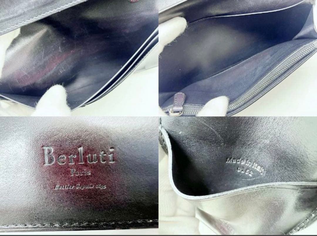 極美品　Berluti ベルルッティ エベネ 長財布 小銭入れ　希少のパープル