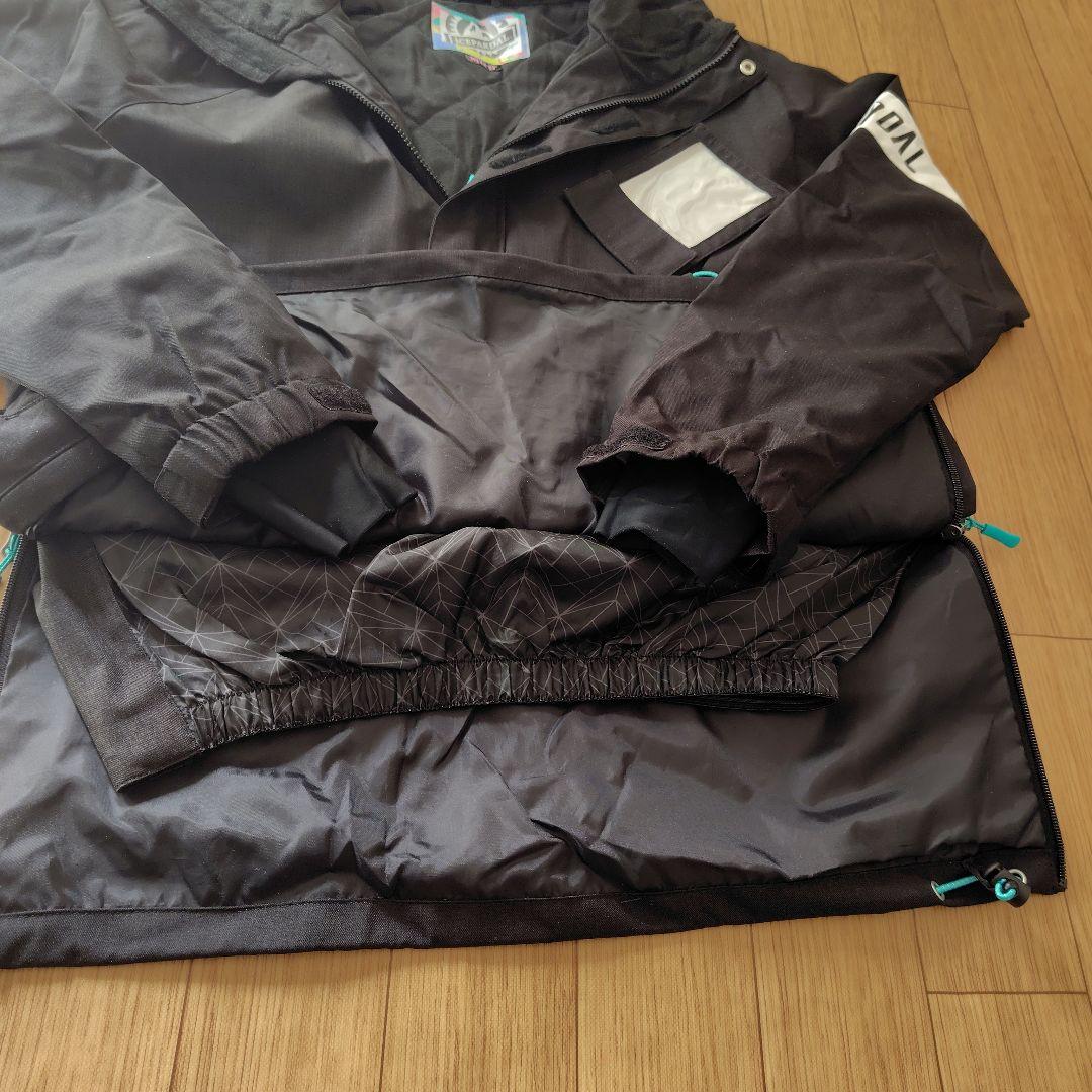 ICEPARDAL スキーウェア　上下セット 黒 水色 手袋付き