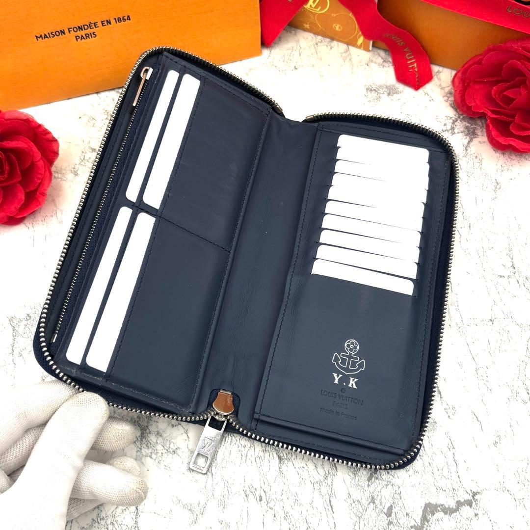 【ICタグ付き】 ルイヴィトン アエログラム マリーヌ ヴェルティカル 長財布