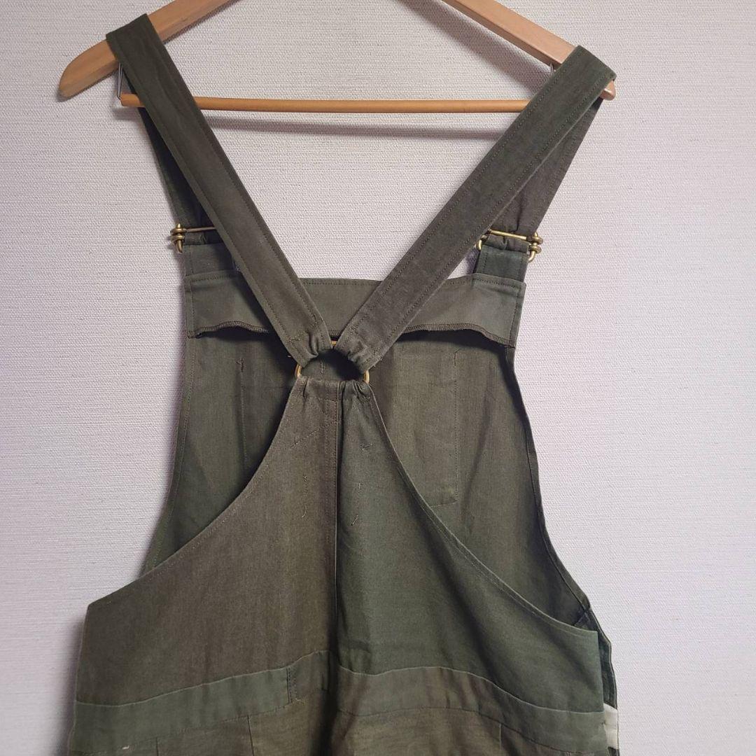 ニート NEAT サロペット オーバーオール カーゴ パンツ L 綿 カットオフ